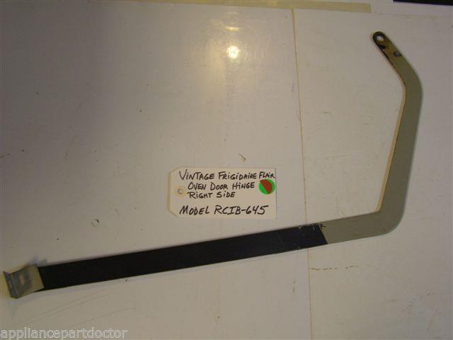 Model RCIB-645 Vintage Frigidaire Flair Oven Door Hinge Right Side used Model RCIB-645 Vintage Frigidaire Flair Oven Door Hinge Right Side used